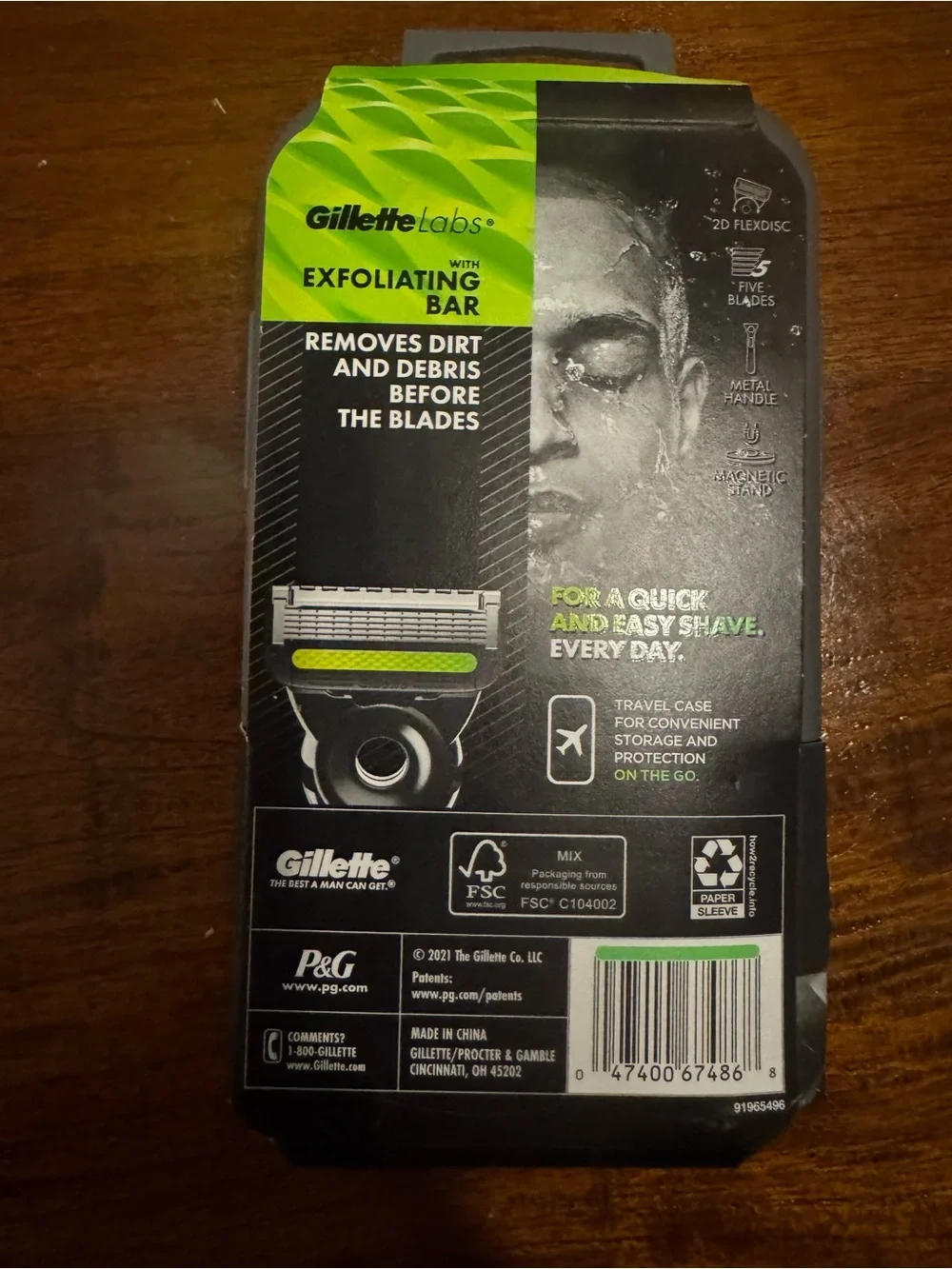 Gillette Labs Men's Razor Kit - Black & Lime Green